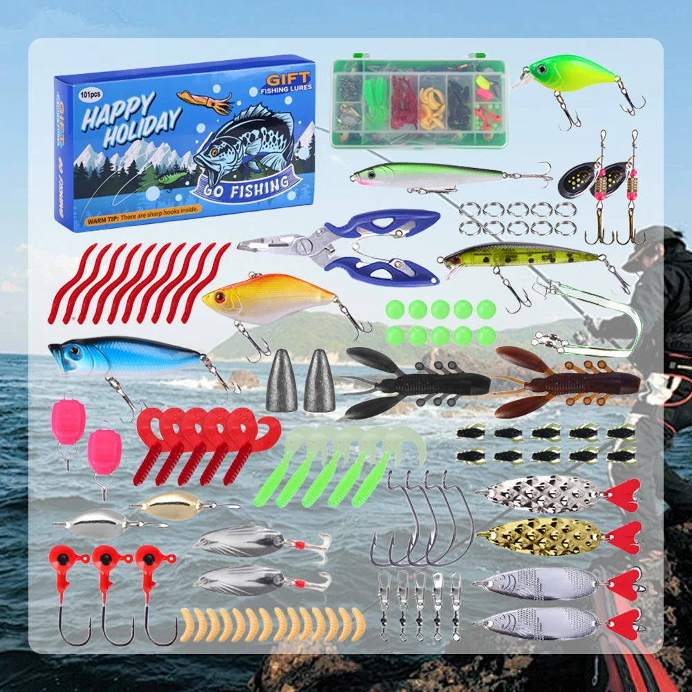 Fishing Advent Calendar for Adult Men & Teen Boys Fish Lures Christmas Countdown Calendar Fishing Gifts for Anglers