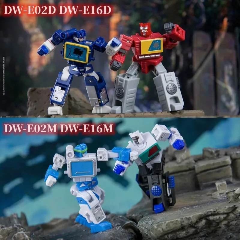 Dr. Wu Transformation Dw-E02D E Dw-E16D Dw-E02M E Dw-E16M Monitor Sound Master Soundwave Blaster Set Mini Action Figure Toys