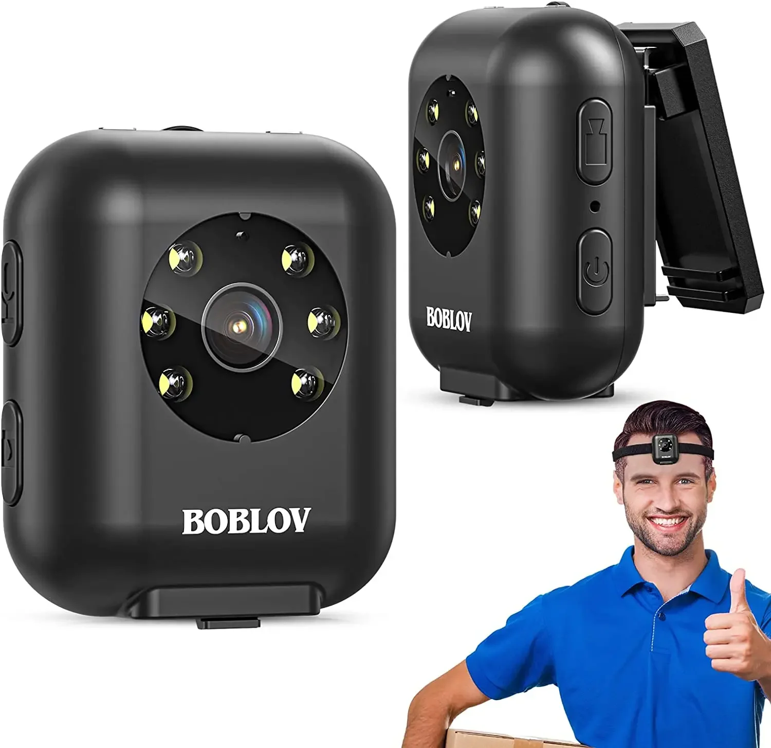 

Мини-камера BOBLOV W4, 64 ГБ, 1080P, 5 часов работы