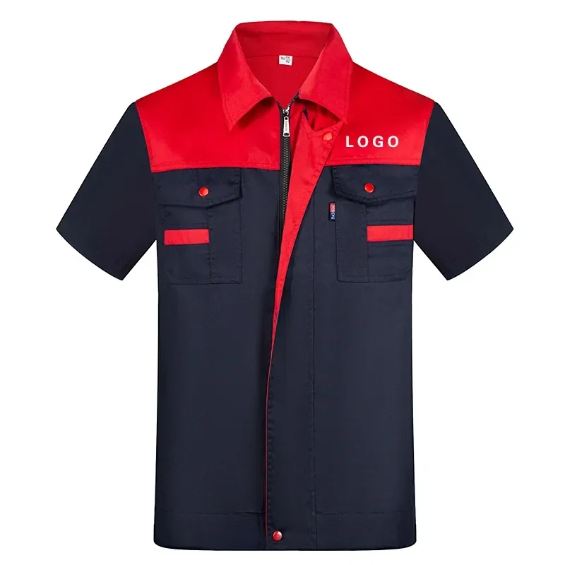

Electric Workshop Mechanic Factory Men For Logo Repairman Automobile Welder Working Summer Top Repairer Painter Printed Clothes