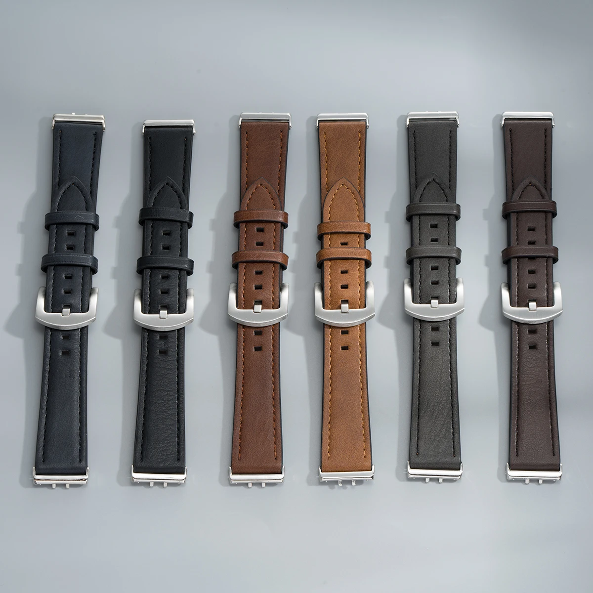 Premium Leather Strap Replacement Wristband for Smartwatch Fitness Trackers