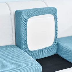 Luxury Stretch Sofa Seat Slipcovers - Elegant Cushion Protectors for Home and Office Decor (Light Blue)