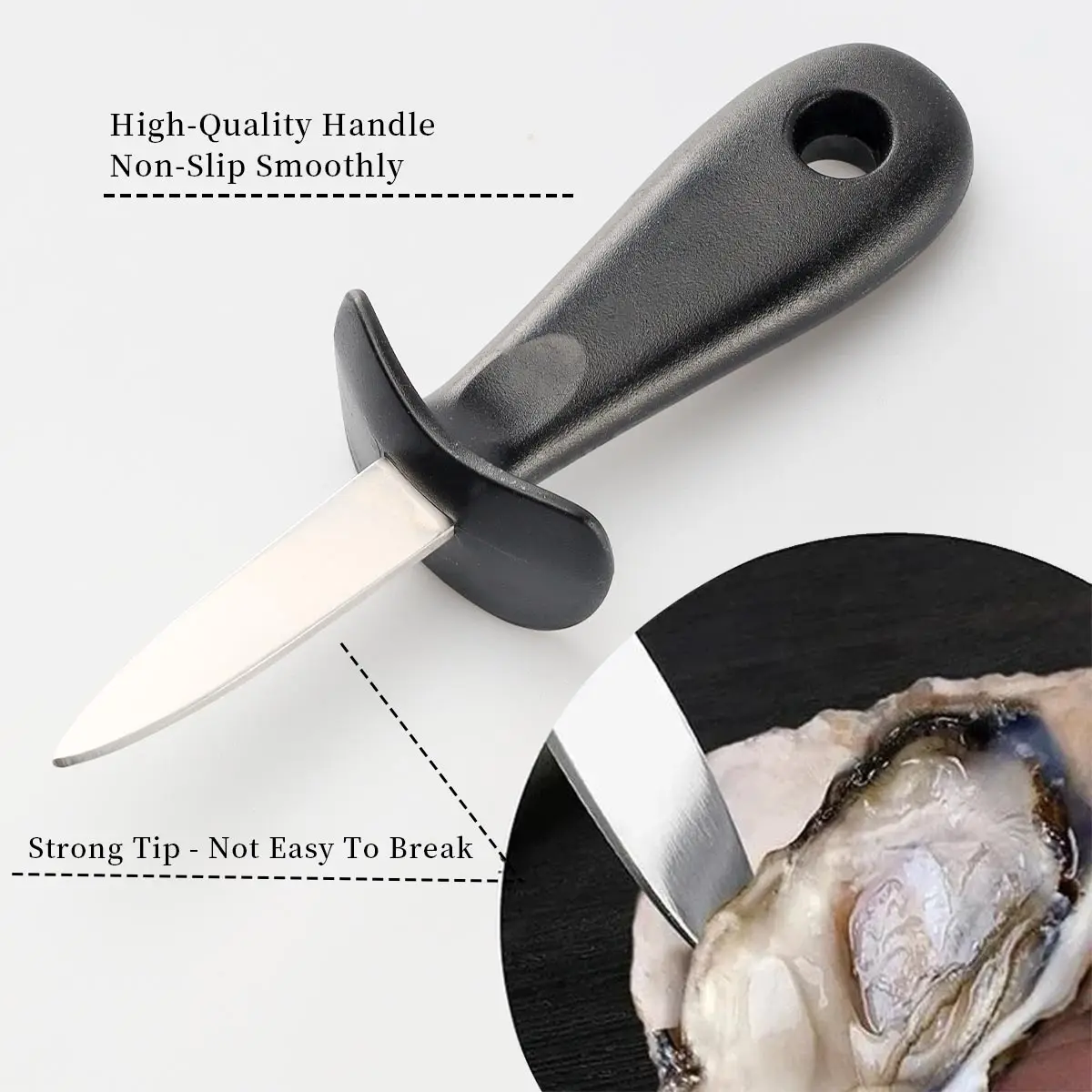 1Pc Steel Seafood Scallop Pry Knife Oyster Knives Sharp-edged Shucker Shell Seafood Oyster Knife Opener