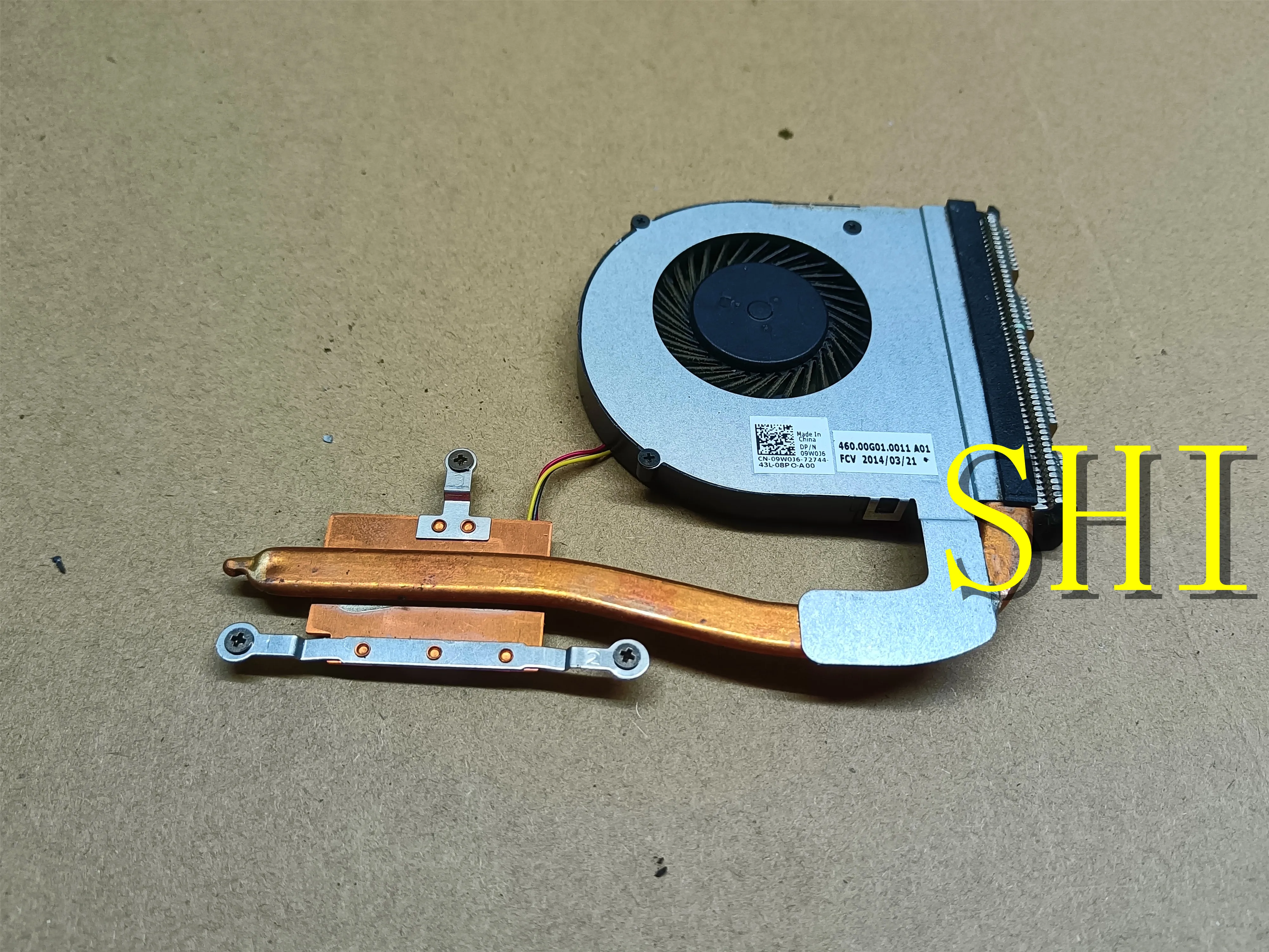 

Used FOR DELL 3541 3542 3543 CPU Fan Radiator 0511FV 09W0J6 460.00G01.0011 CPU heatsink cooling fan cooler Free shipping