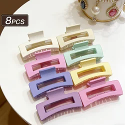 Rainbow Cube Hair Clips - Set of 8, Chic & Colorful 2.56 Square Barrettes (Trumpet 8Pcs)
