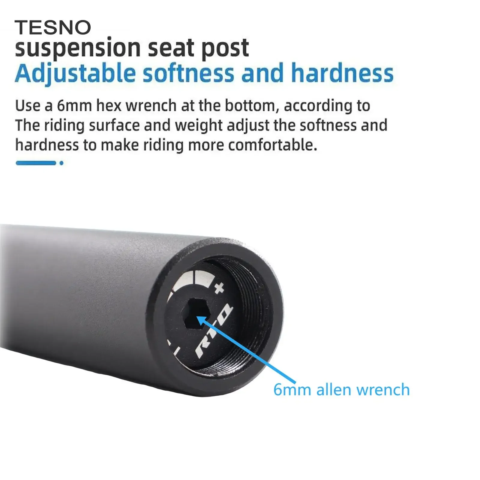 TESNO MTB Bicycle Shock Absorber Seatpost Bike Seat Post Dropper Manual Travel Height Suspension 27.2/30.9/31.6mm Bike Seat Tube bike seat post
