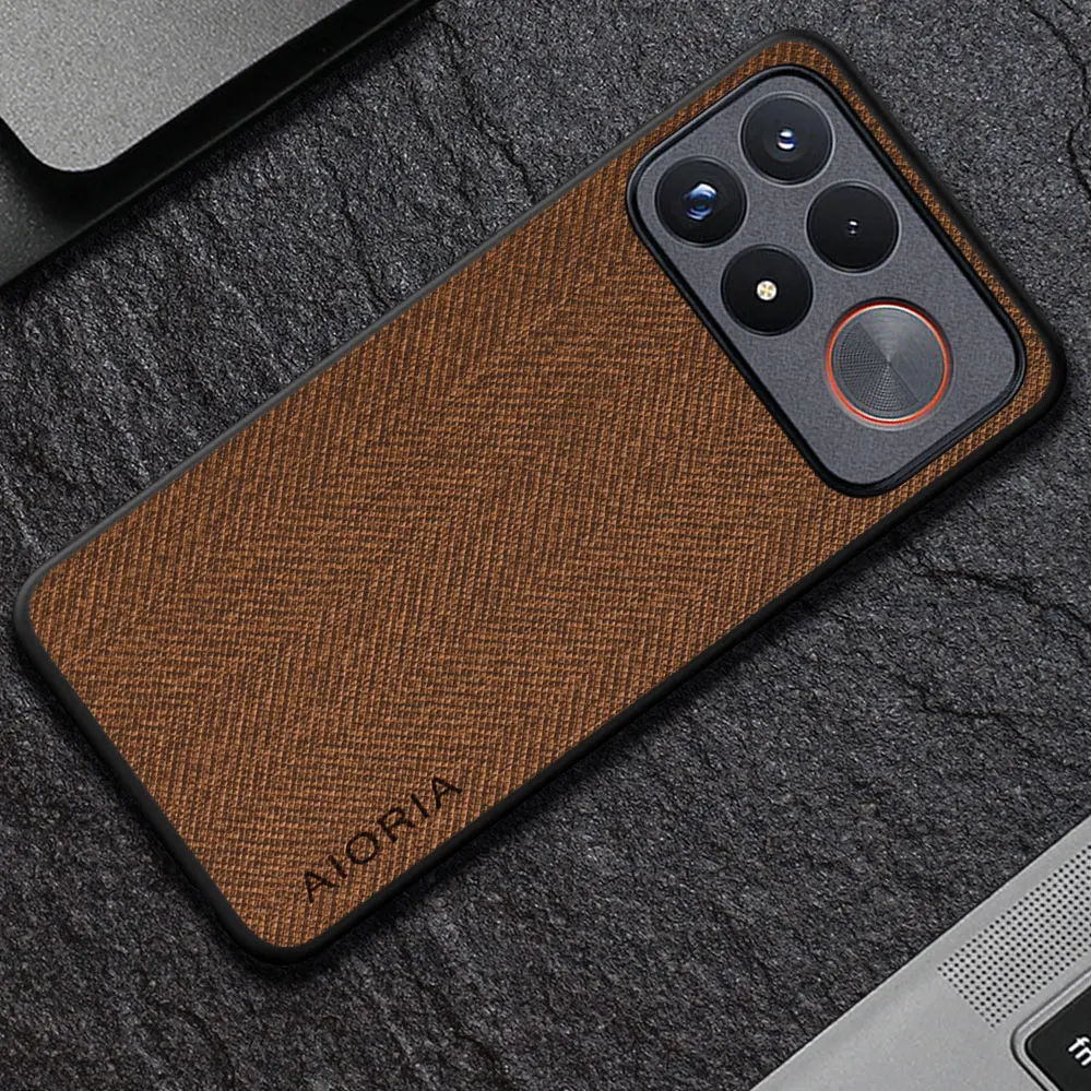 Luxury Textile Leather Skin Phone Cover - Soft Case Coque