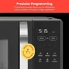 Countertop Digital Microwave Oven Unique "Cook & Crisp" Power Combo Touch Presets Digital Display Stainless Steel Handle 6