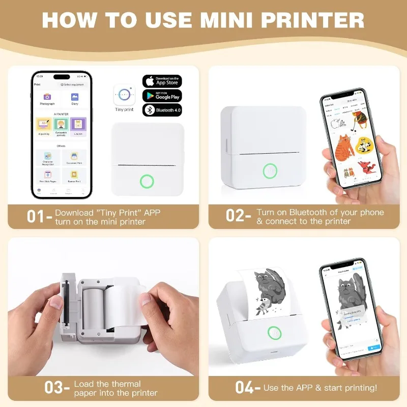 Portable Thermal Sticker Printer 4