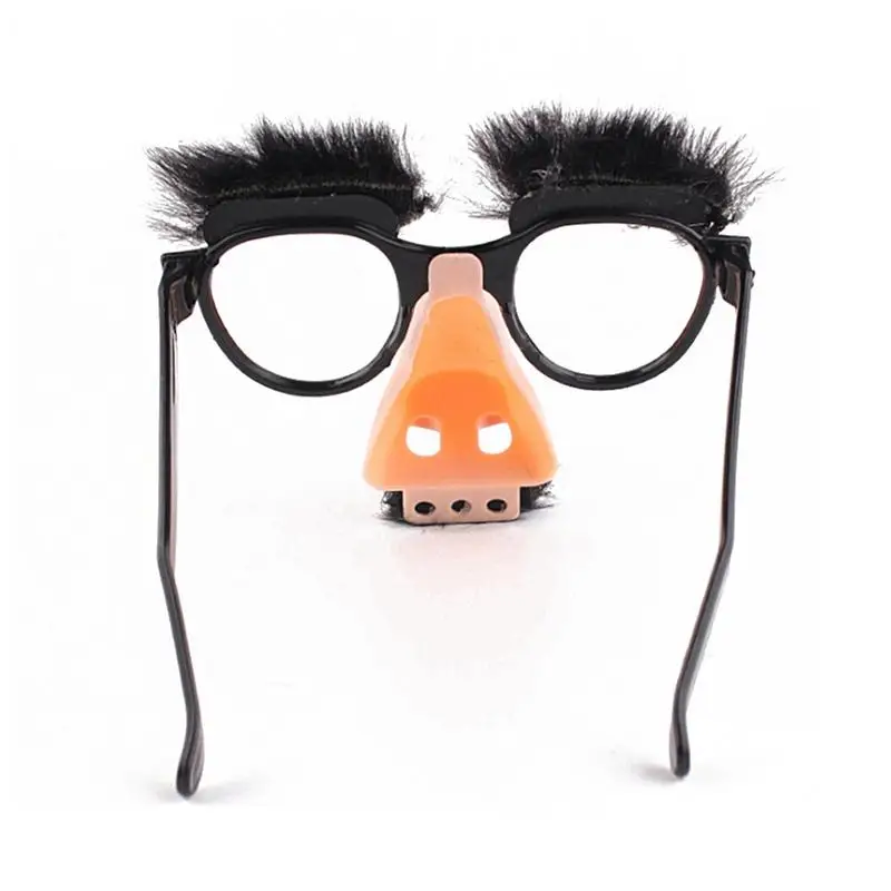 1pc Novelty Halloween Party Eyeglasses Prank Disguise Glasses Big Nose Glasses with Eyebrows Mustache Photo Props party Supplies