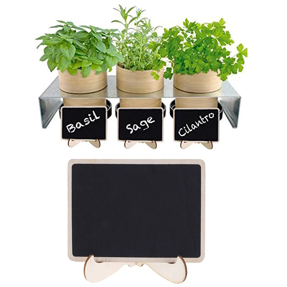Mini Wooden Chalkboard Portable Stand Message Boards Decorative Tabletop Multi-function Durable Creative for Wedding Party