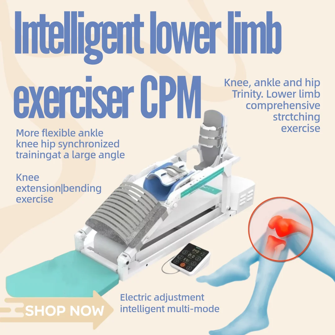 Electric CPM knee rehabilitation machine lower limb exercise bending and stretching knee rehabilitation trainer