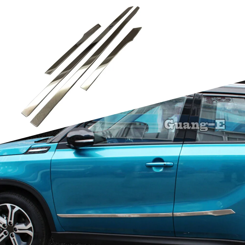 

For Suzuki Vitara 2016 2017 2018 2019 2020 Car Stainless Steel Door Body Trim Strip Molding Stream Panel Bumper Lamp Accessories