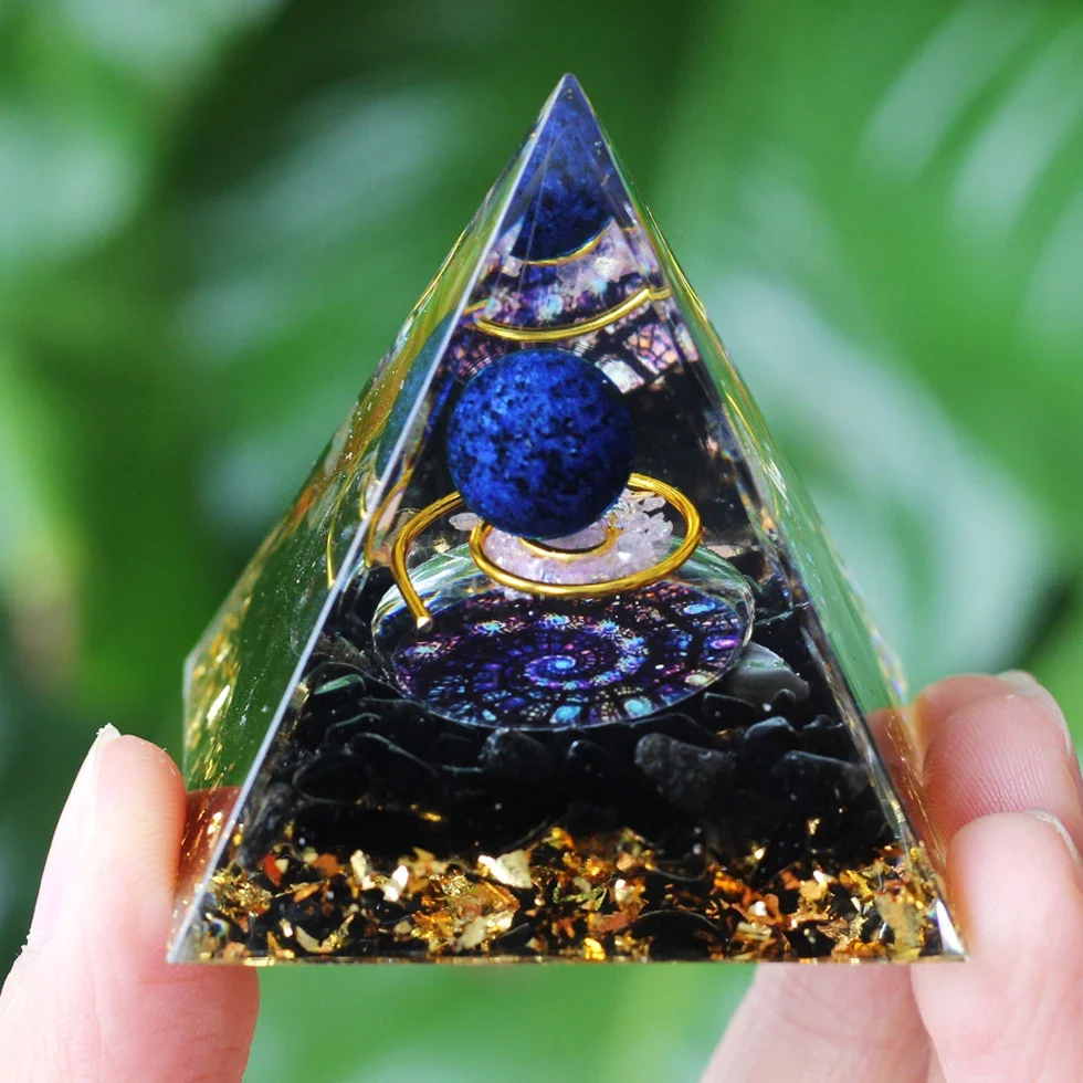 thumbnail image 1 of Generador de energía caliente Orgonita Pirámide Cristales Peridoto Sanación Reiki Chakra Generador de Reiki Chakra Orgonita Pirámide Meditación También, 1 of 2