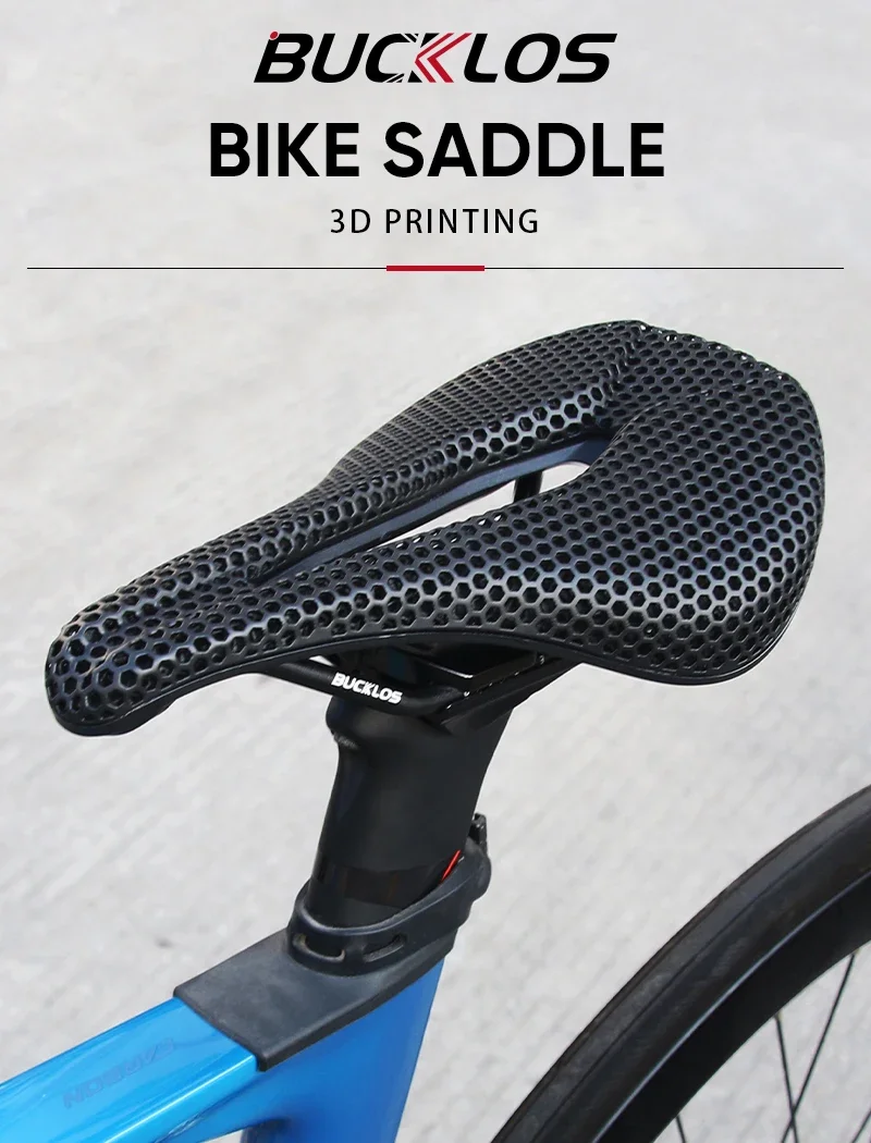 3D Printed Road Bike Saddle CARBON/Nylon Ultralight MTB Short Nose Seat Hollow P