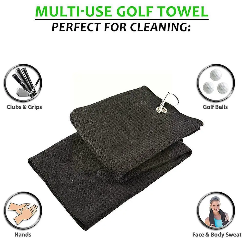 Golfs Törölköző Amerikai fánk mintás Pamut vel Puska tisztító cleans towels Gömb Horog Treff Törölköző Golf mikroszálas Kezezés D5O2