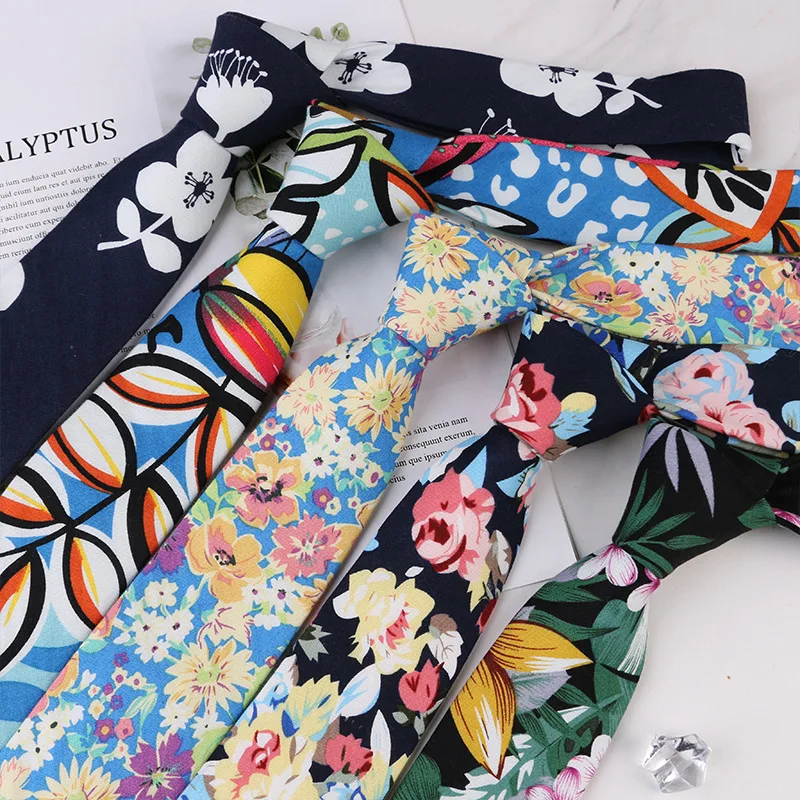 

Men's Casual Ties 6cm Flower Pattern Trendy Clothing Accessories Suit Formal Attire Gatherings Weddings Male Necktie