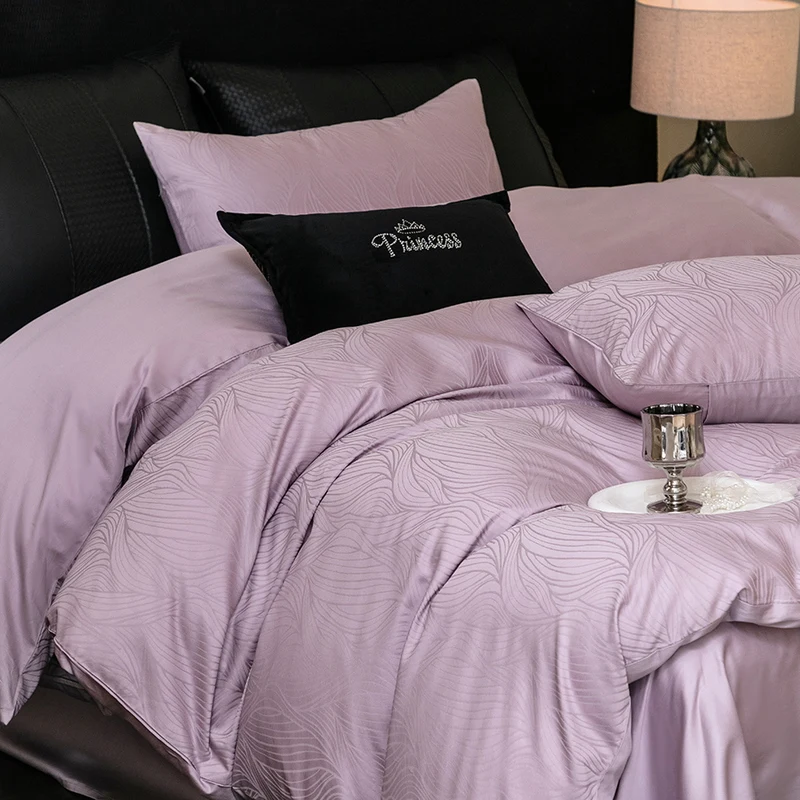 2025 New Solid Color Bedding Sets - High-End Long-Staple Cotton, 100% Pure, High Thread Count, 1.5m Bed 6