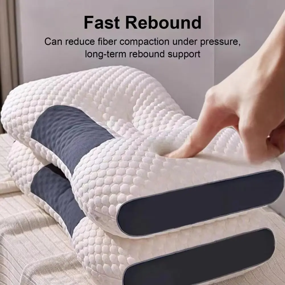 Neck Pillow Neck Pillow Help Sleep and Protect Neck Cervical Orthopedic Household Soybean Fiber SPA Massage for Sleeping