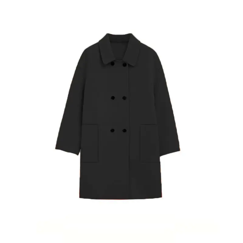Thicken Autumn Winter Woolen Coat Children's Long Wool Double-breasted Jacket Boys Windbreaker Kids Winter Overcoat S93