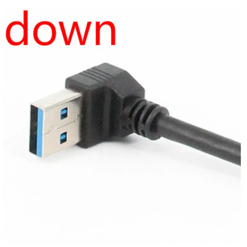 USB 3.0 Angled Extension Cable - A Male to A Female 90-Degree Adapter Cord