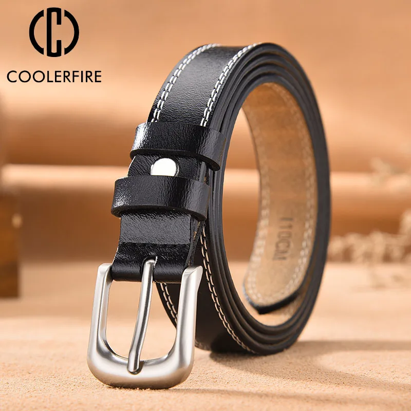 Women's Belts Vintage for Jeans Designer Fashion Casual Genuine Leather Brand Female Waistband Pin Buckles Fancy Straps LB2265