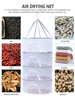 4 Layer Drying Net Herbs with Zips Fish Hanging Basket Folding Anti-Fly Fine-Grained Grid Drying for Fish/Vegetables/Fruit/Herbs 3