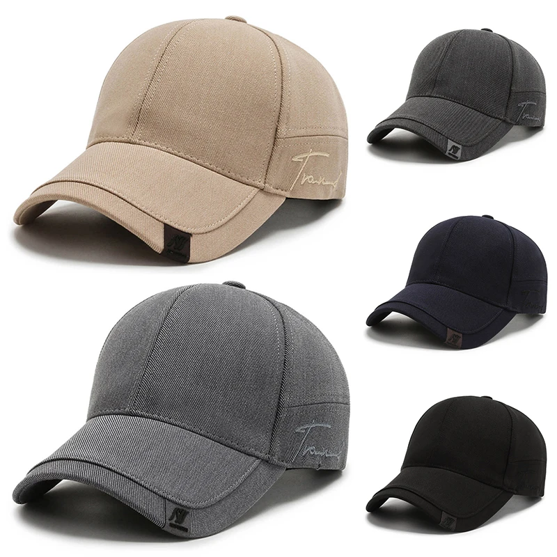 

Fashion Outdoor Cap Male Peaked Caps Sunshade Trucker Hat Sun Hats Baseball Cap For Men Simple Korean Casual Trendy Solid Color