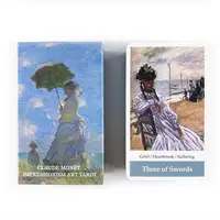 Claude Monet Impressionism art Tarot Deck Leisure Party Table Game Fortune-telling Oracle Cards With Guide Book 1