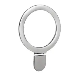 Rotatable Magnetic Phone Ring Holder - 360° Finger Grip Stand (Silver)