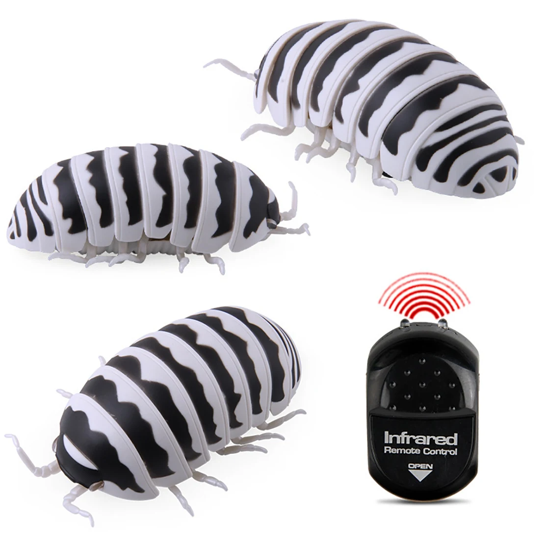 Simulation Remote Control PillBug Toy Realistic Novelty Tricky Toy for Children Kids Birthday Gift Toy RC Animal Toy A 3