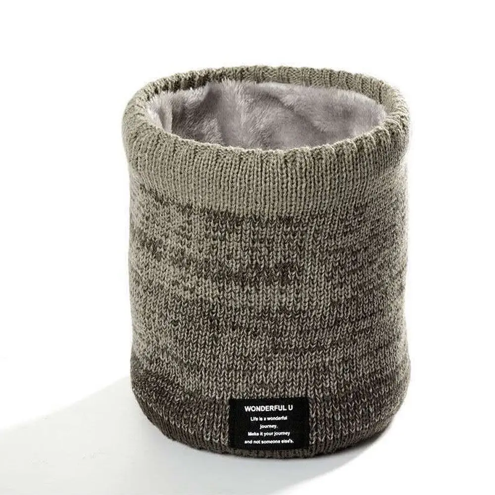 Coldproof Knitted Ring Scarf Outdoor Gradient Color Warm Thicken Plush Scarf Wrap Neck Scarves Winter Accessories 5