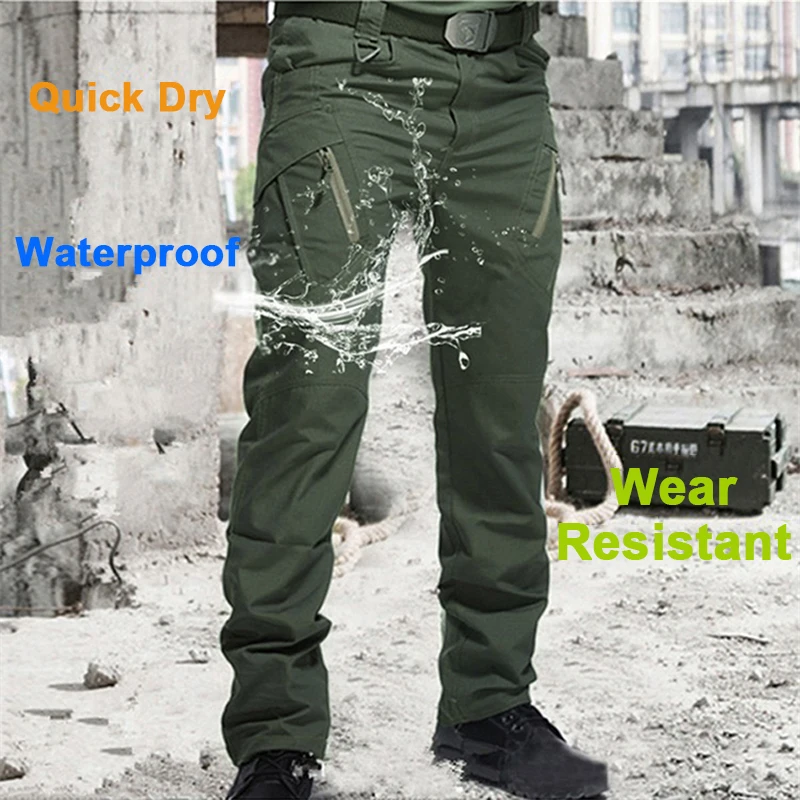Summer Military Tactical Cargo Pants Casual Trousers Men Wear-resisting Multi-Pockets 1/2Pcs Outdoor Hiking Work Trousers Men
