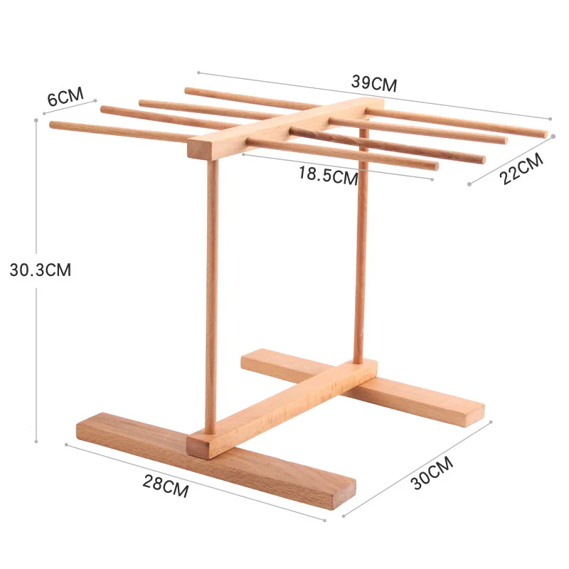 8 Row Wooden Handmade Spaghetti Pasta Drying Rack Vermicelli Linguine Noodle Hanging Stand Multifunctional Kitchen Storage Rack pasta drying rack pasta rack