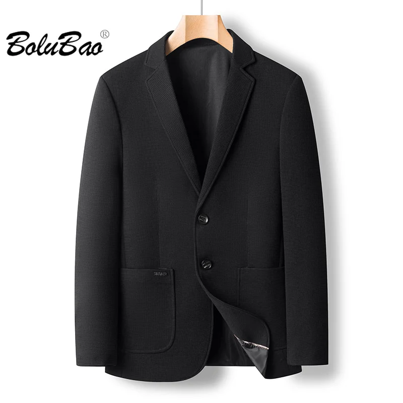 

BOLUBAO 2023 Outdoor Leisure Blazers Suit Solid Color Fashion Slim-Fit Business Coat High Quality Design Selling Suit Men