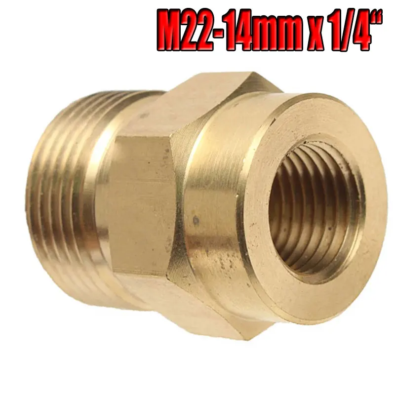 M22 Male Adaptor 1Pcs 1pc 22x12x29mm Brass For High Pressure Water Tools Internal And External Thread Long Life