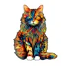 unique Cat Pattern Wooden Puzzle,Irregular Animal Shapes,  Leisure toys, The Gift for Halloween, Christmas, Birthday. 1