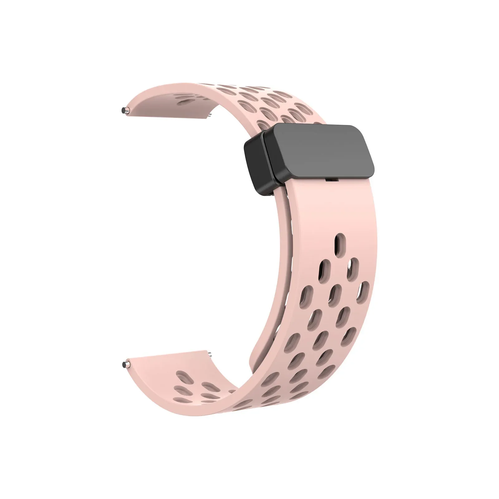 Magnetic Silicone Smartwatch Strap - 22mm/20mm Adjustable Band in Multiple Colors