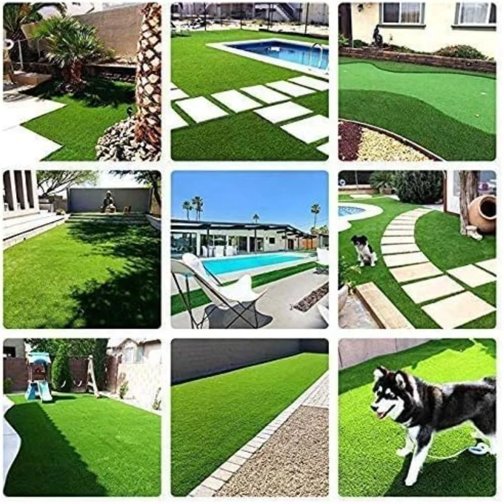 7' x 13' for Dogs, Cats, Turf Realistic Indoor/Outdoor for Garden, Patio (91 sq ft)-2 Pack, Artificial Lawn