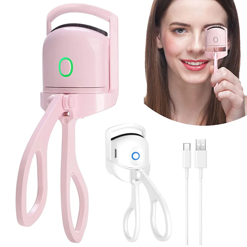 Eyelash Curler Electric Eyelash Curler USB Charging Model Fast Heating Portable Eye Lash Perm Shaping and Lasting Curling Thermal Eyelash Clip