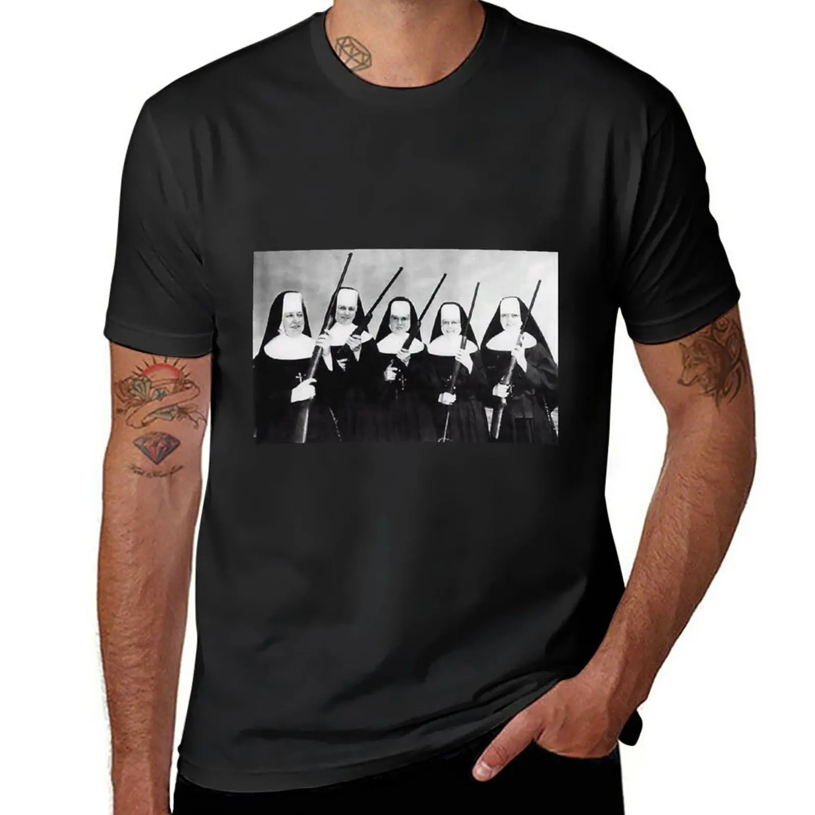 

New Nuns With Guns, 1957. T-Shirt cute tops t shirt man plain t shirts men