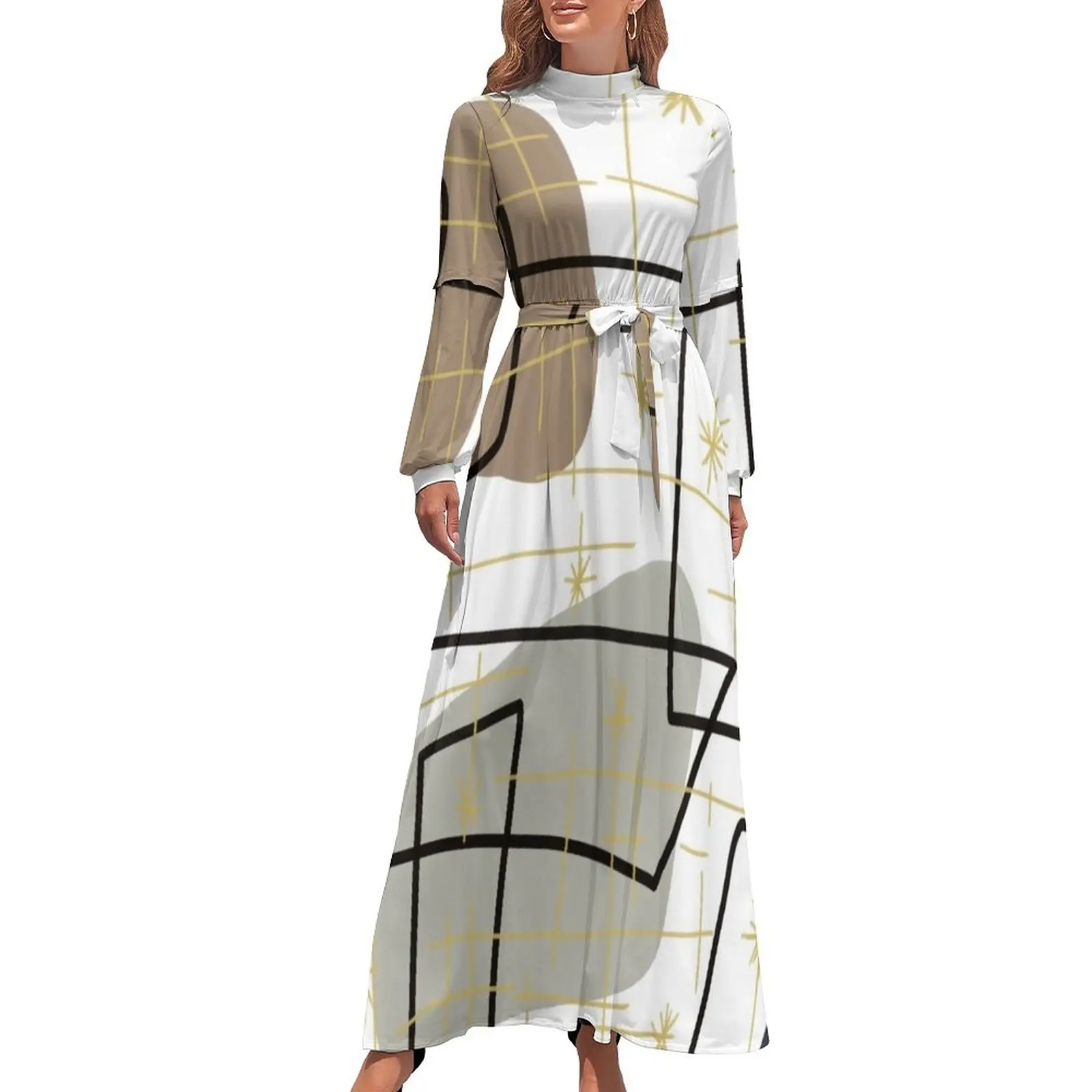 thumbnail image 1 of Vestido largo de fiesta Mid Mod Mix up, vestidos de mujer, vestidos para mujer, vestidos para mujer, 1 of 5