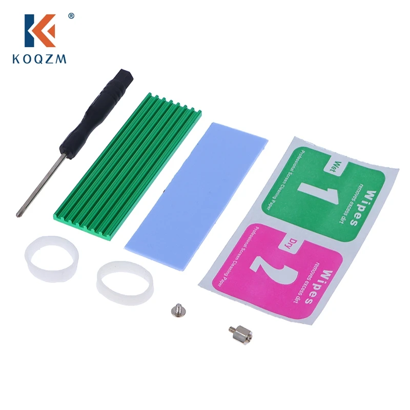 

1set Pure Aluminum Cooling Heatsink Thermal Pad For n80 nvme m.2 ngff 2280 pci-e ssd With Thermal Pad HDD Heat Sink