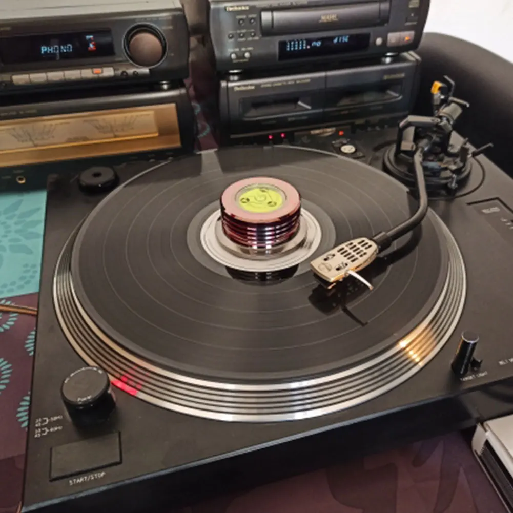 Premium Vinyl Record Player Turntable Stabilizer with Aluminum Alloy Weight Clamp