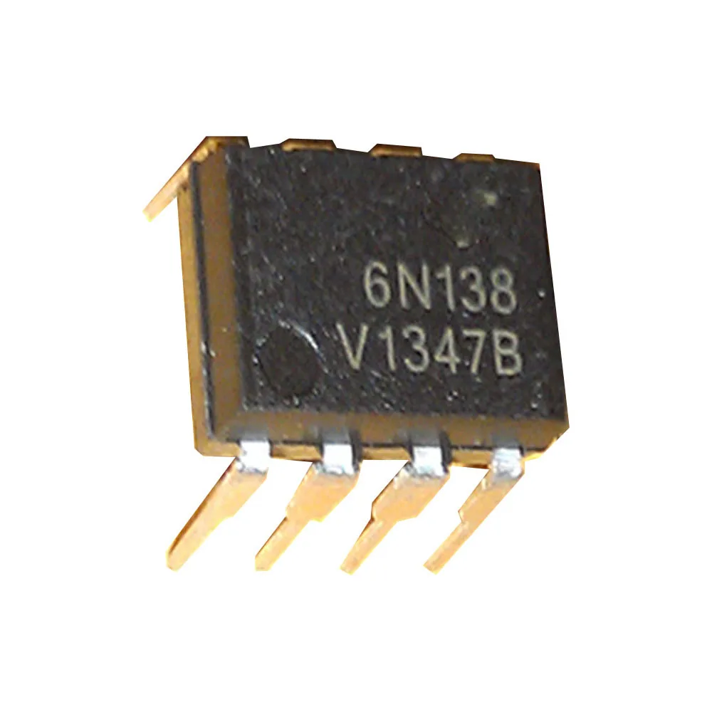 

10pcs/lot 6N138 DIP-8 optoisolator photoelectric coupling In Stock