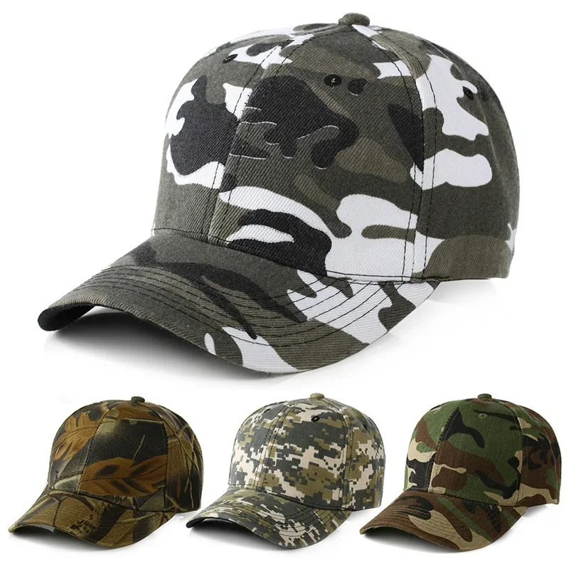 Men Camouflage Printing Fishing Caps Outdoor Hunter Camo Casquette Hat Climbing Hunting Hiking Desert Hats Sports Caps