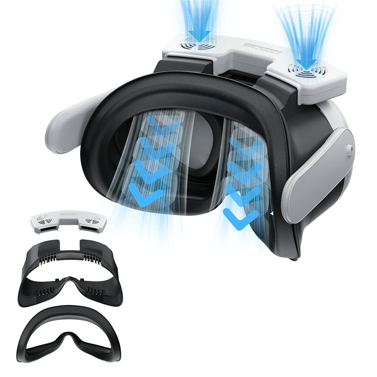 【BAAZ Fast】3가지 조절 가능한 풍속 및 설치가 쉬운 팬이 포함된 냉각 마스크