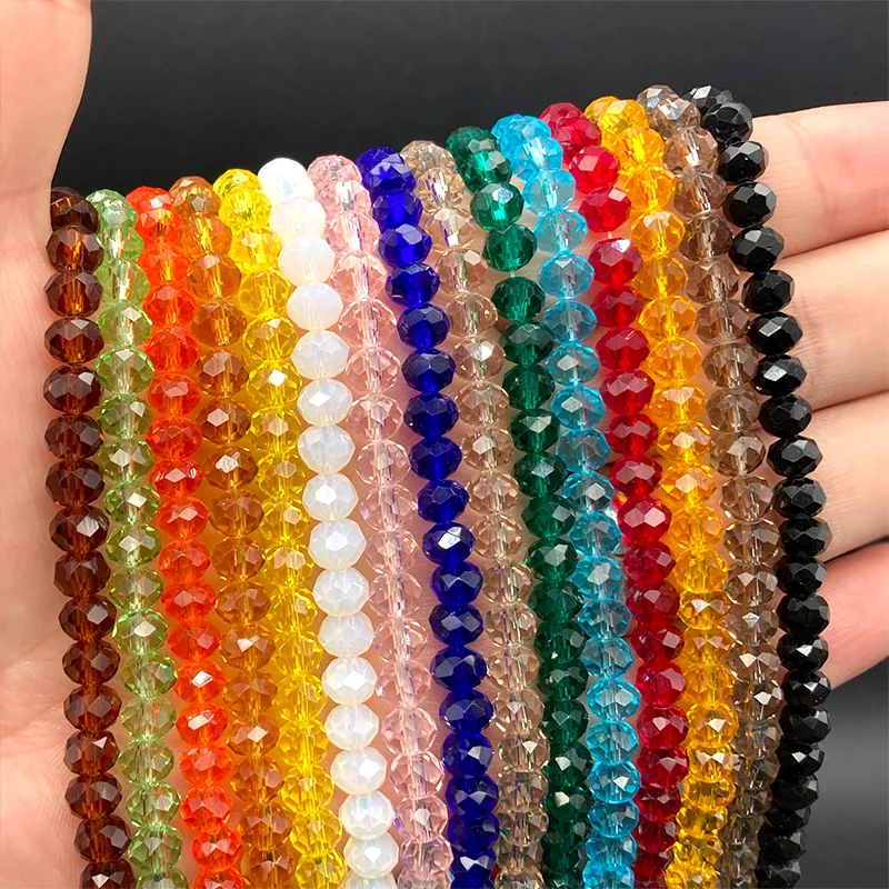 Vibrant Multicolor Faceted Crystal Beads
