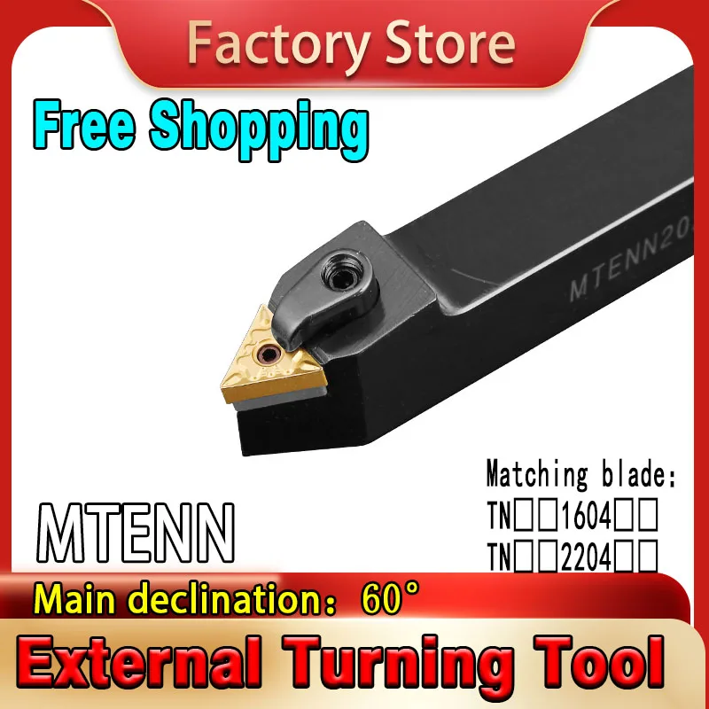 

1pc MTENN1616/2020/2525/3232 Cylindrical external turning tool holder Lathe bar CNC tool holder for TN1604/2204 CNC lathe inser