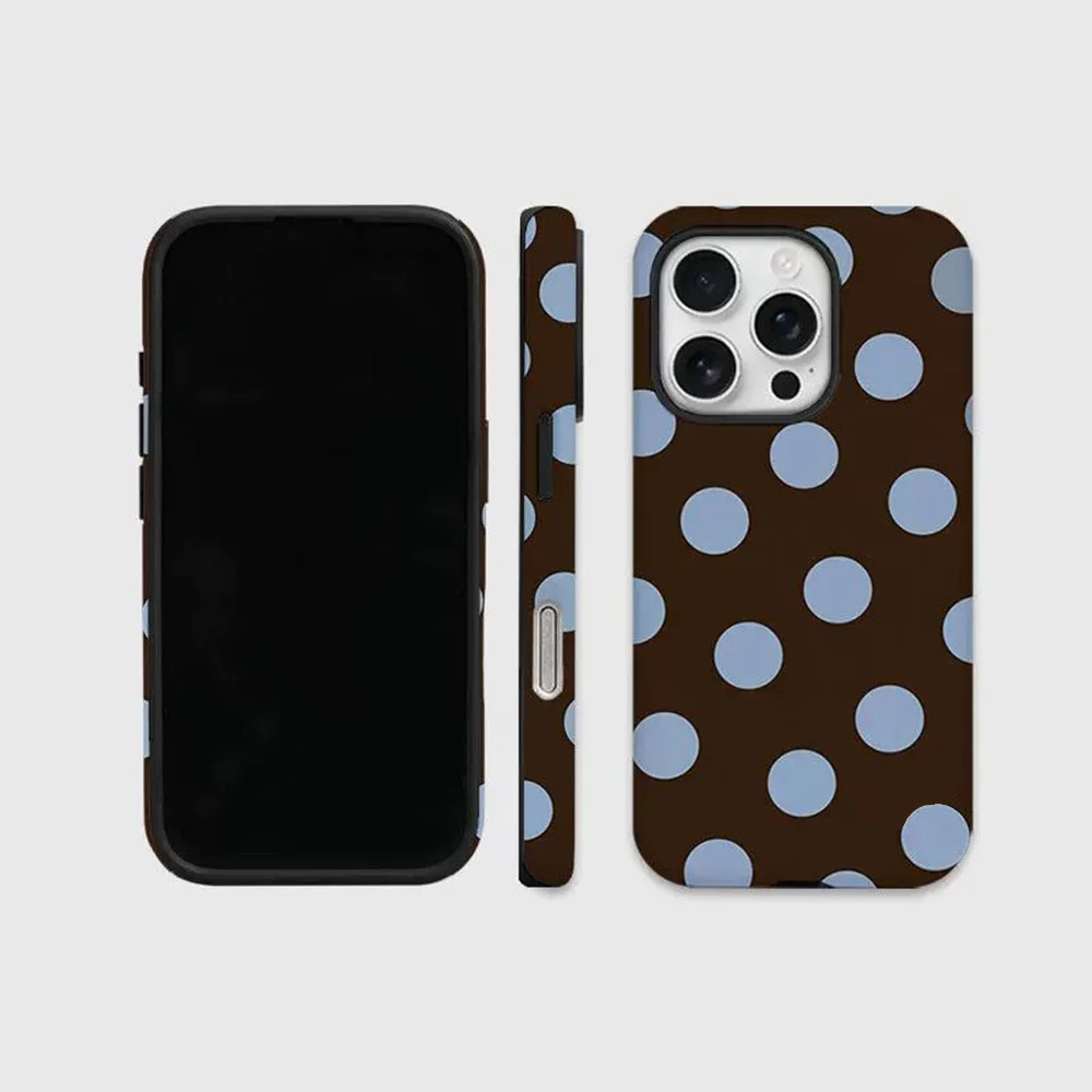 Luxury Retro Polka Dots Double-Layer Phone Case